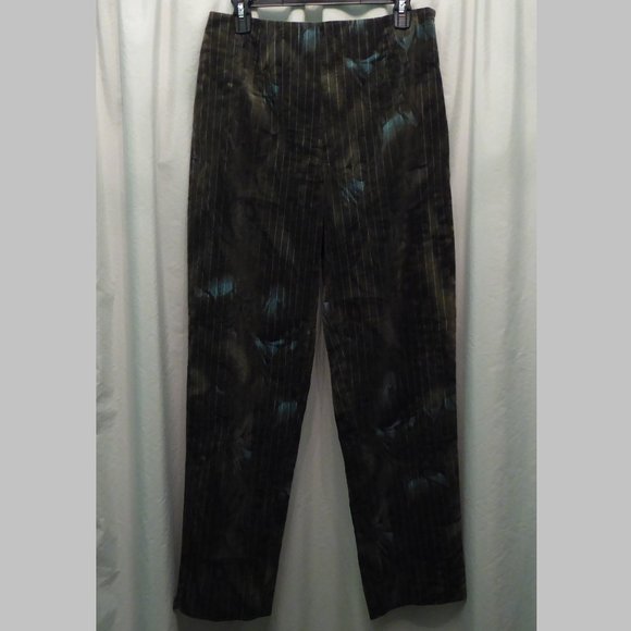 Womens Peacock Print Corduroy Dress Pants USA Made - Picture 1 of 9